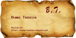 Bums Tessza névjegykártya